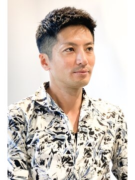 メリケンバーバーショップ コウベ(MERICAN BARBERSHOP KOBE) ビジネスくせ毛風パーマソフトツーブロック#m