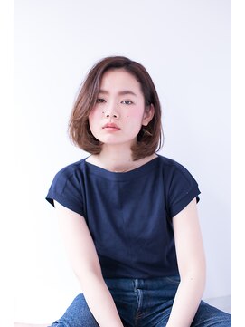 アンヘアー 元町三宮(UNHAIR) フリンジ大人ボブ【モーブカラー】