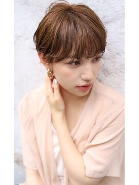 カライングドゥ(ing deux) 大人可愛い20代30代40代黒髪前下がりショートボブ丸みショート◎