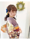 成人式後撮り！振袖着付け＋ヘアセット