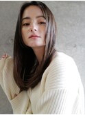 【髪質改善】透明感たっぷり色っぽナチュラルストレートヘア