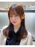 小顔こなれヘアアッシュ20代30代40代くびれミディ韓国ヘア