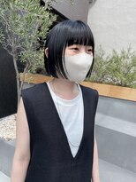 ミー(mii)&nbsp;【mii】暗髪ボブ/ネイビーブラック/ミニボブ