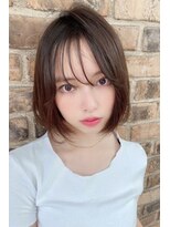 リークフー(Ree cu fuu)&nbsp;10代20代30代40代　シースルーバングの前下がりボブ2　藤沢