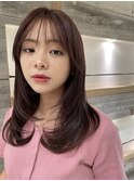 艶髪ピンクブラウンたっぷりレイヤースタイル【肥田亜沙美】
