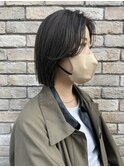 ミニボブ×カーキアッシュ