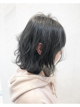 アース 錦糸町店(HAIR&MAKE EARTH) 透ける暗髪×ダークグレージュ×ミディアムボブ