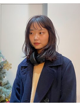 ロンド 表参道店(Lond) アッシュカラー アッシュブラック レイヤーロング