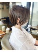 30代、40代/丸みくびれショートボブ×白髪染めハイライト/大宮
