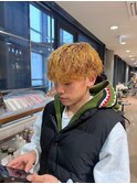 ブリーチパーマ波巻きスパイラルパーマ