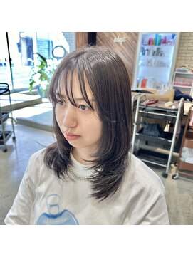 アデプト 金町店(adept) 【adept金町店　石崎Style】透明感暗めカラー×ざくざくレイヤー