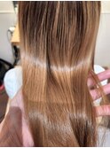 小顔薄めバングシアーカラー美髪ワンカール黒髪アッシュロング