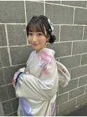 振袖ヘア　成人式ヘア　成人式ヘアメイク　ツインヘア