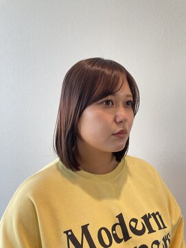 サラ ビューティー サイト 古賀店(SARA Beauty Sight) 20代30代/大人可愛い/暖色カラー/艶髪/レッドブラウン/ボブ
