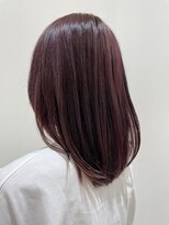 コワフェル ド エクセル 白楽店(la coiffure de excel)&nbsp;ツヤ髪ディープピンクカラーミディ