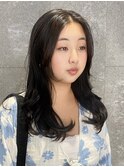 姫カットレイヤーロングミディアムハッシュカット20代30代#11