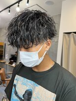 ツイストスパイラル波巻きパーマスパイラルパーマパーマメンズ