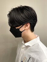 センターパート/ニュアンスパーマ/韓国/フェーザーパーマ/眉毛