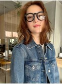 【MINX】くびれヘアアプリコットオレンジハイライトカラー渋谷