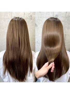 ユアーズヘア 新宿WEST(youres hair) 髪質改善トリートメントで叶う美髪ストレート 艶髪 前髪
