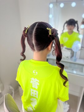 ルノンルージュ(Renon Rouge) 編み込みお団子ツインテール