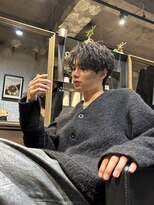 メンズココ メンズパーマ 韓国ヘア 日本橋店(MENS COCO)&nbsp;ツイストスパイラルパーマメンズセンターパート