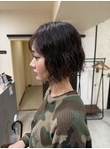 無造作ウェーブが可愛い★くせ毛風ボブ