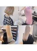 ホワイトブリーチ、ダブルカラー、ケアブリーチ、ホワイトヘア