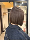 内巻きボブ/ブラウンベージュ