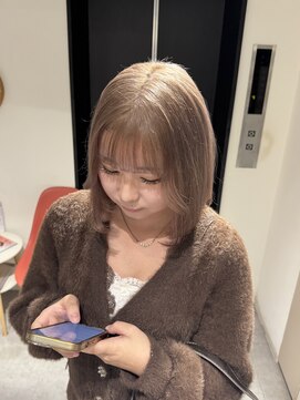 ブレスシイ 大阪梅田(brace SII) 【fuka】ミルクティーベージュ/リタッチカラー/ハイトーン