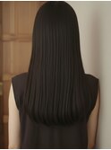 艶感ブラウン×縮毛矯正ストレートロングヘア20代30代高崎