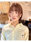 フェイスレイヤー/切りっぱなしボブ/ブリーチなしカラー