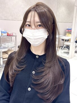 アフロート トウキョウ(AFLOAT TOKYO) セミロングレイヤー顔まわり前髪ミディアムマスク美人2way