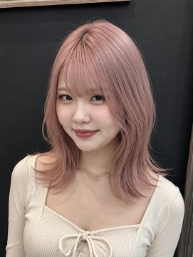 エル オオサカ 心斎橋店(L. OSAKA) ダークパープル/ピンク/ボブ/ブリーチ/ダブルカラー/リタッチ