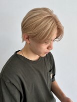 ルトワフクロマチ(Lutowa Fukuromachi)&nbsp;メンズベージュ×ダブルカラー×センターパート/袋町/本通