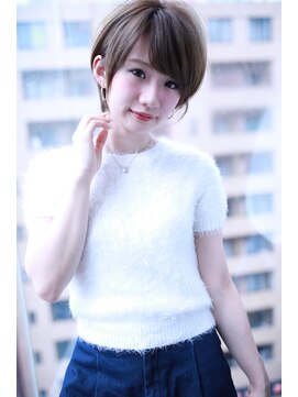 クラウドゼロ(Cloud zero) 大人かわいい斜めバングひし形耳かけショート【Cloud zero】