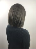 透明感グレーアッシュ×ボブ