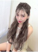 【Angelica】グレージュカラーシースルーバングロング