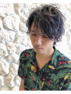 モアナ バイ ヘッドライト 沖縄東崎店(Moana by HEADLIGHT) メンズアッシュ☆デジタルパーマ☆イメチェン