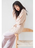 大人可愛いノースタイリングヘア×暗髪ブラウンカラー