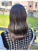 【わだロング】ケアブリーチ1回グレージュカラー