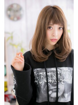 ミック 日暮里店(miq) 甘辛★大人ガーリー斜めバング小顔エアストレートb1