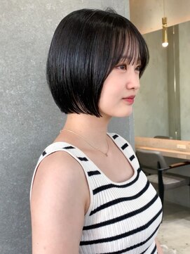 ロンド 表参道店(Lond) ◇前下がりボブ　就活カラー 黒髪 小顔顔周りカット　表参道