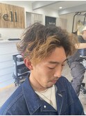 MEN'S/マッシュパーマ/ウルフ/アッシュブラック/カルマパーマ1