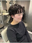 ショートヘア　パーマ
