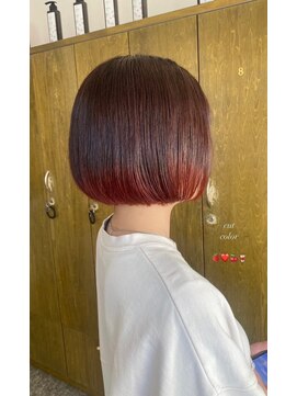 ビーグレイス パティオ デザインカラー×20代脱マンネリまとまりボブ