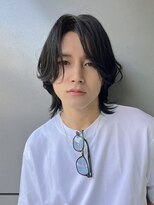 トルネード(TORNADO) メンズニュアンスパーマセンターパートミディアムヘアK20241031