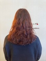 ピールアーク(peal ark)&nbsp;春パーマヘルシースタイル“カシスレッド"×ふんわり美髪