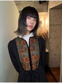 【諒】エンドカラーグラデーション姫カットレイヤーワイドバング