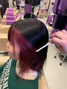 ヘアショップエヌアンドエー 久喜 栗橋店(hairshop N&A) 個性を引き立てる◎ビビットピンクインナー/ブリーチ/Wカラー